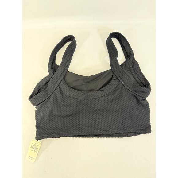 Aerie Swim Top Black NWT Size Medium Textured TOP ONLY - Picture 3 of 4